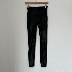 Spanx‎ Womens Black Pull On Casual Faux Leather Leggings Size Medium